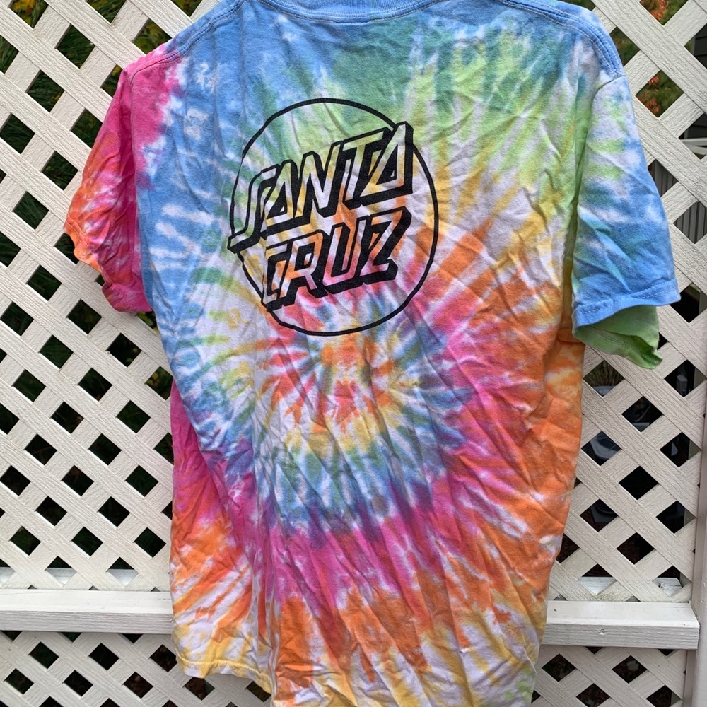 tie dye skateboard santa cruz tee - Picture 3 of 3